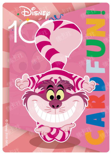 Cardfun Joyful Cheshire Cat Rainbow Card Disney 100 D100-SR37