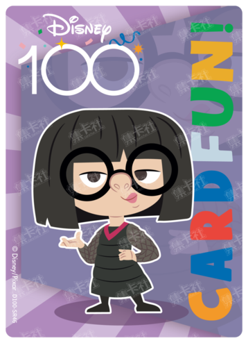 Cardfun Joyful Edna Mode Rainbow Card Disney 100 D100-SR46