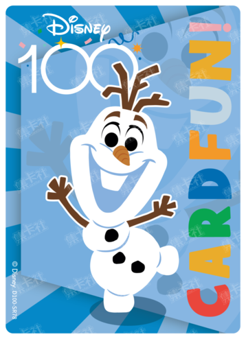 Cardfun Joyful Olaf Rainbow Card Disney 100 D100-SR78