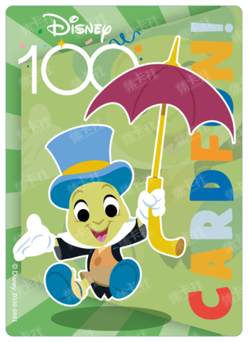 Cardfun Joyful Jiminy Cricket Rainbow Card Disney 100 D100-SR91