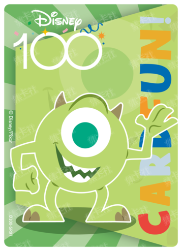 Cardfun Joyful Mike Wazowski Rainbow Card Disney 100 D100-SR97