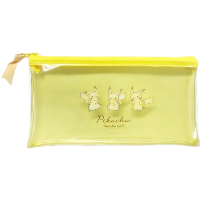 Pokemon Center Japan - Pikachu 025 Yellow/Clear Multi/Pencil Case