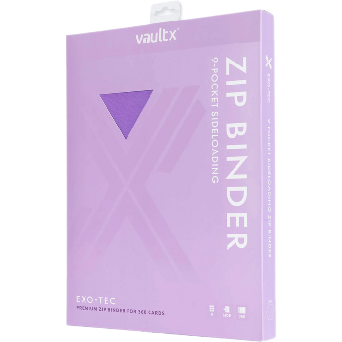 Vault X - 9-Pocket Exo-Tec® - Zip Binder - Purple