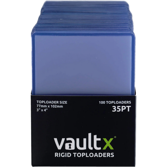 Vault X - Toploaders x100 Count 35pt Rigid Plastic 3"x4" (76mm x 102mm)