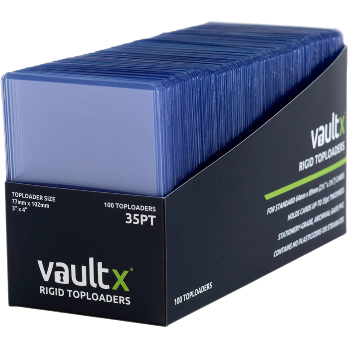 Vault X - Toploaders x100 Count 35pt Rigid Plastic 3"x4" (76mm x 102mm)