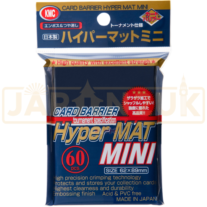 KMC Card Barrier Hyper Mat Mini Blue Card Sleeves x60