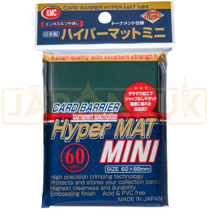 KMC Card Barrier Hyper Mat Mini Green Card Sleeves x60