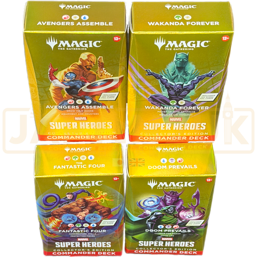 Magic the Gathering Marvel Super Heroes English Collector's Commander Deck - Set of 4