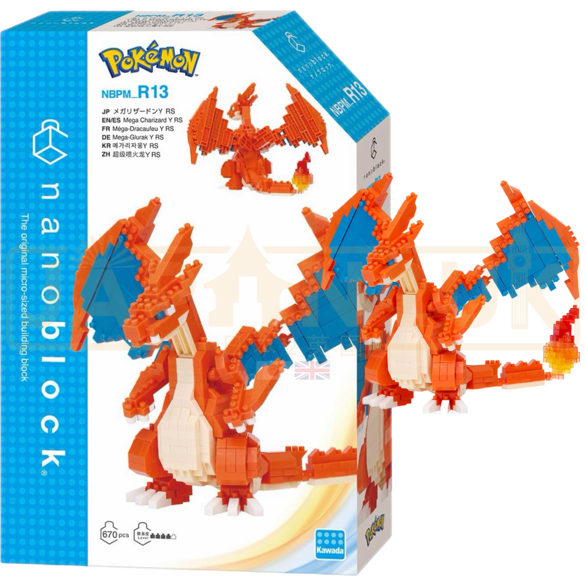 Nanoblock Pokemon - Charizard Mega Y RS NBPM_R13 — Japan2UK