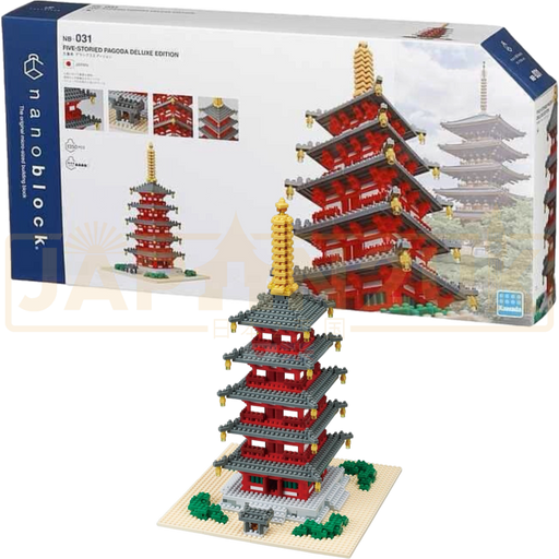 Nanoblock World Series - Five-Storied Pagoda Deluxe Edition NB-031
