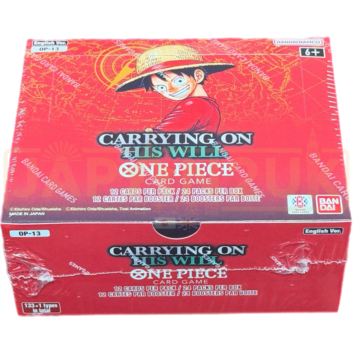 One Piece Carrying on His Will OP-13 English Booster Box — Japan2UK