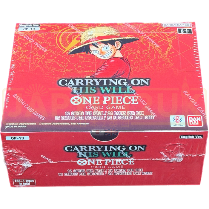 One Piece Carrying on His Will OP-13 English Booster Box One Piece Carrying on His Will OP-13 English Booster Box