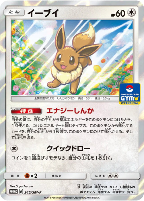 Pokemon Eevee Holo GX Start Battle Get Eevee Participation Prize Promo 245/SM-P Japanese Single Card