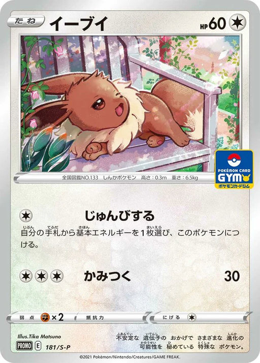 Pokemon Eevee Non Holo Gym Promo Card Pack 6 Promo 181/S-P Japanese Single Card