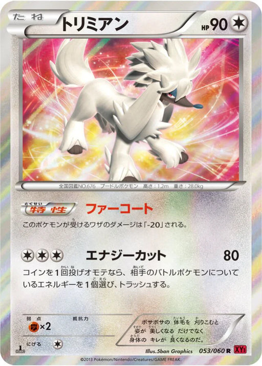 Pokemon Furfrou Holo Collection Y 053/060 Japanese Single Card
