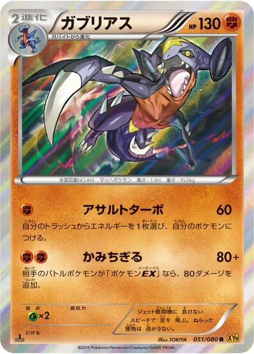 Pokemon Garchomp Holo Rage Of The Broken Heavens xy9 051/080 Japanese Single Card