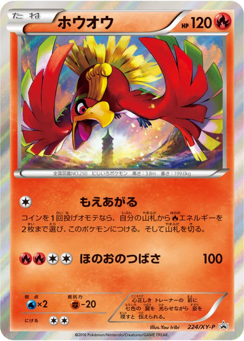 Pokemon Ho-Oh Holo Ho-Oh + Lugia Special Set Promo 224/XY-P Japanese Single Card