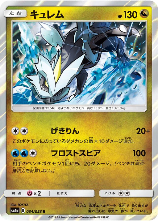 Pokemon Kyurem Holo Dragon Storm sm6a 034/053 Japanese Single Card