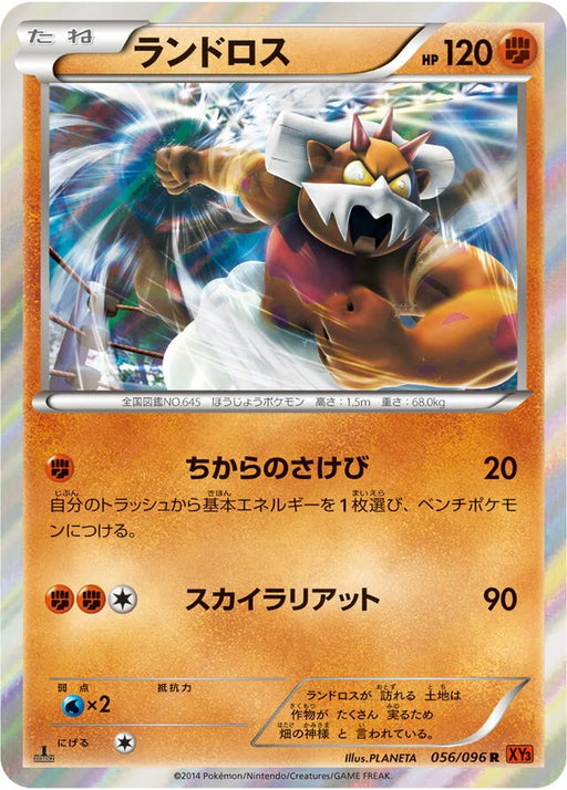 Pokemon Landorus Holo Rising Fist xy3 056/096 Japanese Single Card