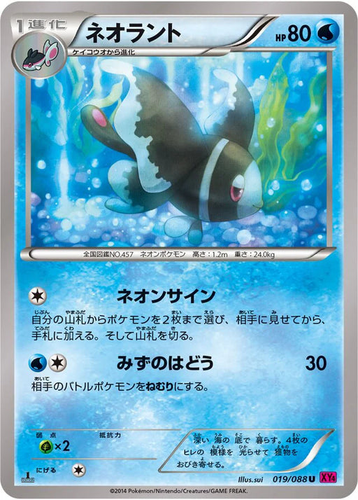 Pokemon Lumineon Non Holo Phantom Gate xy4 019/088 Japanese Single Card