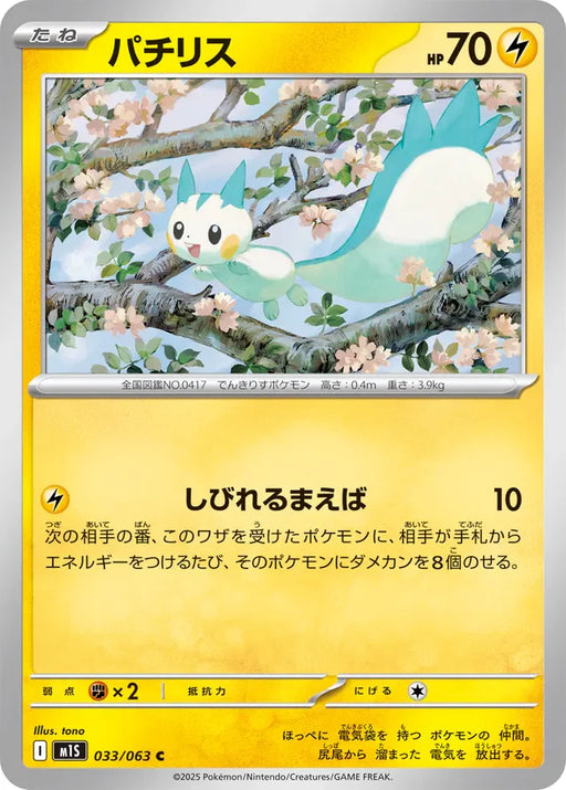 Pokemon Pachirisu Non Holo Mega Symphonia M1S 033/063 Japanese Single Card