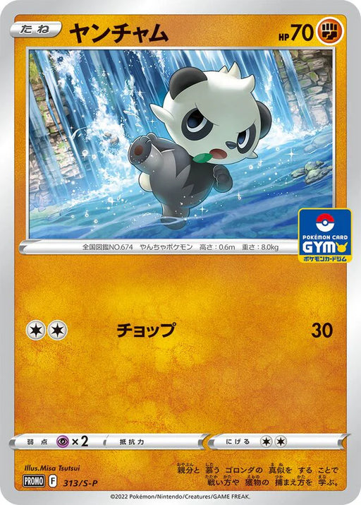 Pokemon Pancham Non Holo Gym Promo Card Pack 12 Promo 313/S-P Japanese Single Card