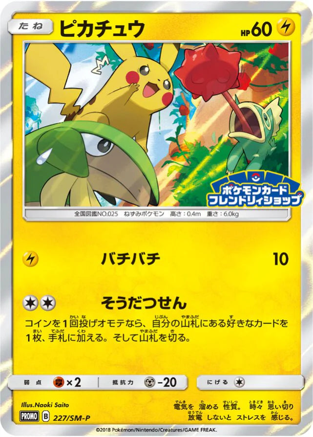 Pokemon Pikachu Holo Pokemon Card Friendly Shop Purchase Campaign Prom ...