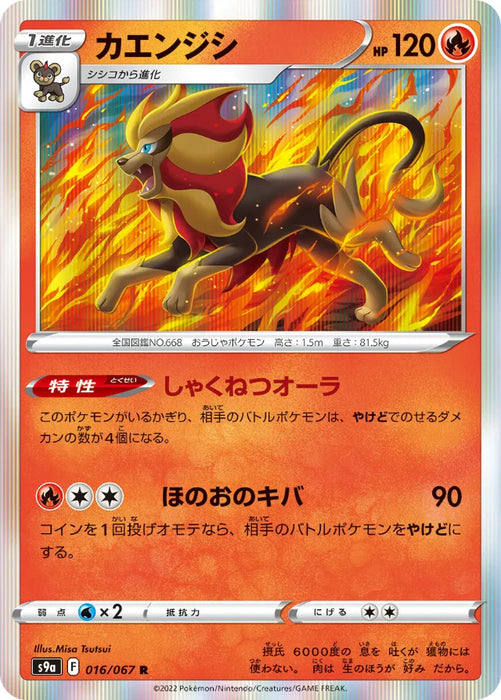 Pokemon Pyroar Holo Battle Region s9a 016/067 Japanese Single Card