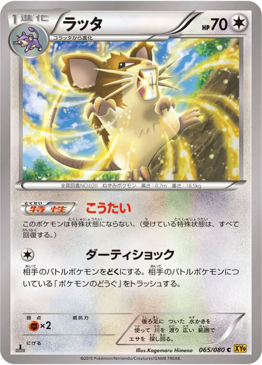 Pokemon Raticate Non Holo Rage Of The Broken Heavens xy9 065/080 Japanese Single Card