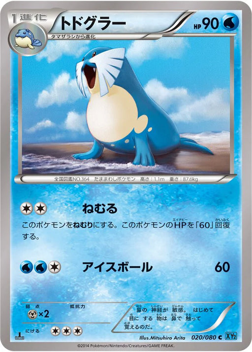 Pokemon Sealeo Non Holo Wild Blaze xy2 020/080 Japanese Single Card