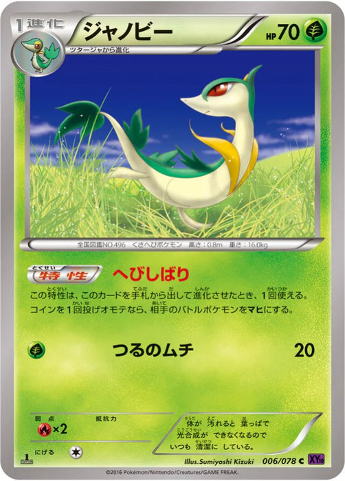 Pokemon Servine Non Holo Awakening Psychic King xy10 006/078 Japanese Single Card