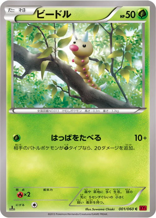 Pokemon Weedle Non Holo Collection Y 001/060 Japanese Single Card