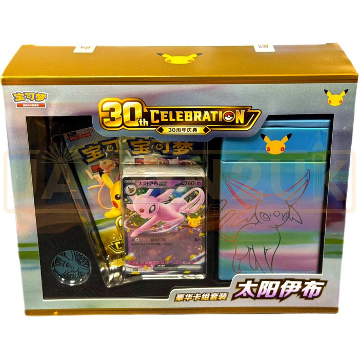 Pokemon 30th Celebration Espeon Simplified Chinese Deluxe Deck Set