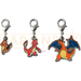 Pokemon Center Japan - 0004 / 0005 / 0006 Charmander, Charmeleon & Charizard Metal Charm/Keychain