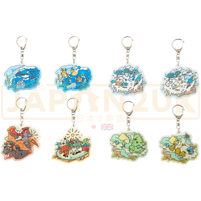 Pokemon Center Japan - 0006 / 0026 + Otenki Team Charizard, Raichu + Metal/Acrylic Charm/Keychain Blind Box