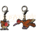 Pokemon Center Japan - 0021 / 0022 Spearow & Fearow Metal Charm/Keychain