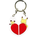 Pokemon Center Japan - 0025 / 0172 Pikachu & Pichu Heart Set Acrylic Charm/Keychain