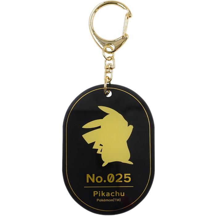 Pokemon Center Japan - 0025 Pikachu Foil Stamp Acrylic Charm/Keychain