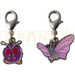 Pokemon Center Japan - 0048 / 0049 Venonat & Venomoth Metal Charm/Keychain