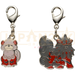 Pokemon Center Japan - 0058 / 0059 Growlithe Hisuian & Arcanine Hisuian Metal Charm/Keychain
