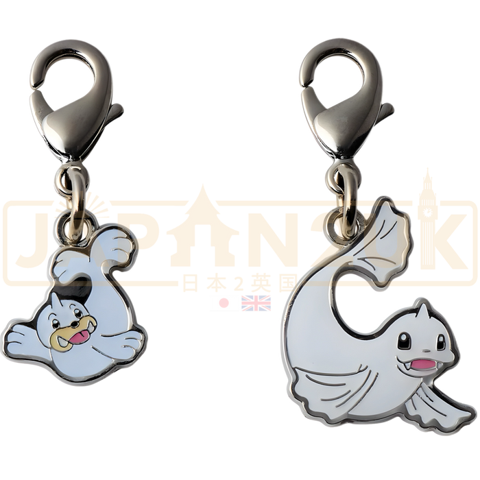 Pokemon Center Japan - 0086 / 0087 Seel  & Dewgong Metal Charm/Keychain