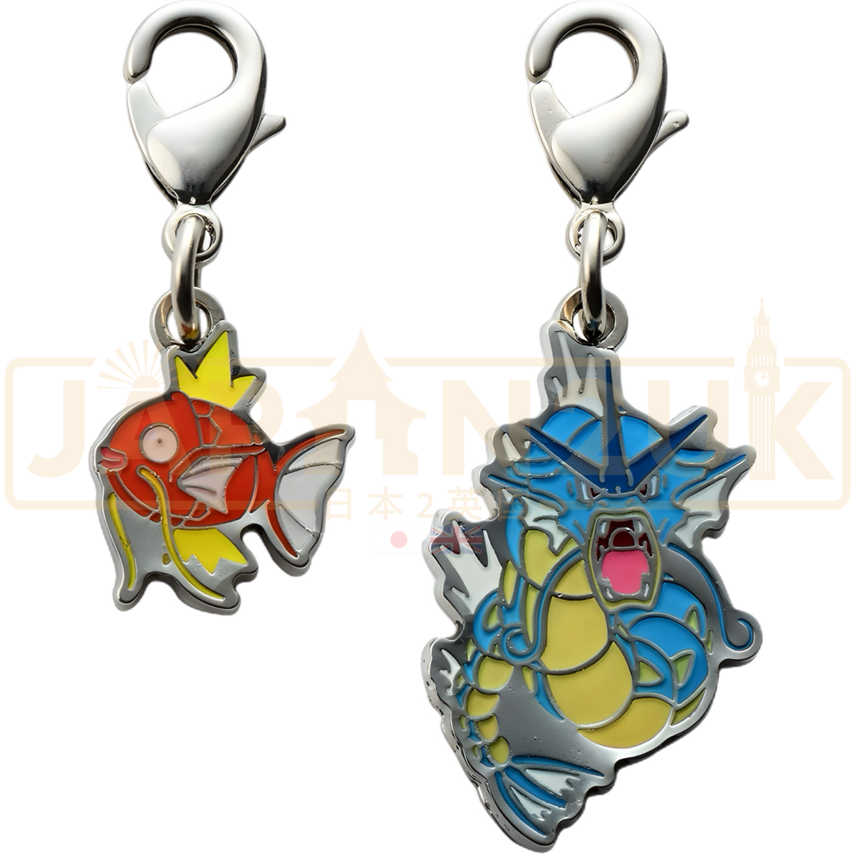 Pokemon Center Japan - 0129 / 0130 Magikarp & Gyarados Metal Charm/Key ...