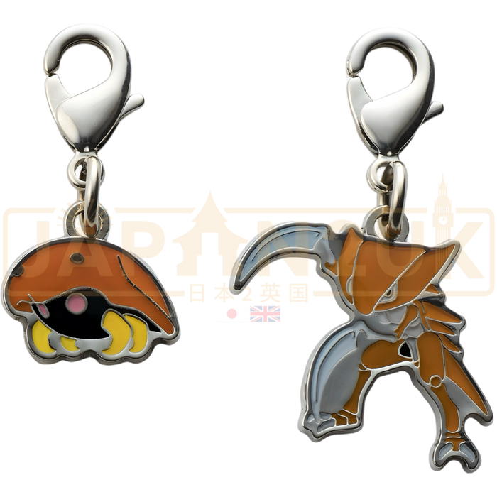 Pokemon Center Japan - 0140 / 0141 Kabuto & Kabutops Metal Charm/Keychain