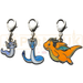 Pokemon Center Japan - 0147 / 0148 / 0149 Dratini, Dragonair & Dragonite Metal Charm/Keychain
