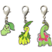 Pokemon Center Japan - 0152 / 0153 / 0154 Chikorita, Bayleef & Meganium Metal Charm/Keychain
