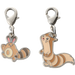 Pokemon Center Japan - 0161 / 0162 Sentret & Furret Metal Charm/Keychain