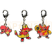 Pokemon Center Japan - 0240 / 0126 / 0467 Magby, Magmar & Magmortar Metal Charm/Keychain