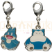 Pokemon Center Japan - 0446 / 0143 Munchlax & Snorlax Metal Charm/Keychain