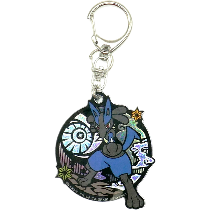 Pokemon Center Japan - 0448 Lucario Glitter Cut Out Acrylic Charm/Keychain