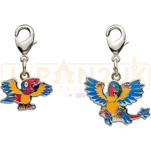 Pokemon Center Japan - 0566 / 0567 Archen & Archeops Metal Charm/Keychain